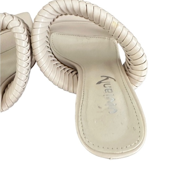 Vivianly Woven Strap Heel in Bone Open Toe Heels Sandal Size 8 - Picture 5 of 17